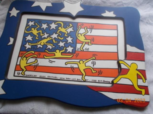 K. Haring Art Bild 50x40cm AMERICAN MUSIC FESTIVAL-NEW YORK CITY 1988 - 1