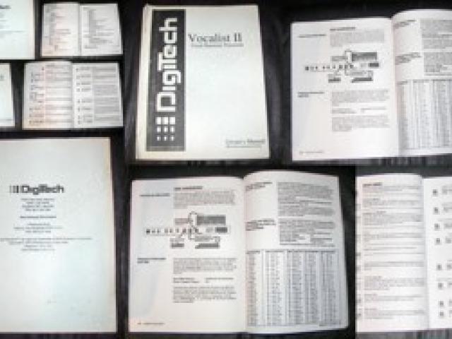 Bedienungsanleitung deutsch für DigiTech Vocalist II  Owner's Manual Vocal Multi Effects Processor - 1